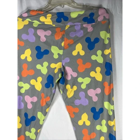 Disney Parks Mickey Balloons Women's Leggings Gray size Large Stretch Pants - Picture 12 of 15